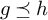 g precedes above single line equals h