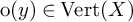 normal o left parenthesis y right parenthesis element of upper V e r t left parenthesis upper X right parenthesis