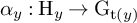 alpha Subscript y Baseline colon normal upper H Subscript y Baseline right arrow normal upper G Subscript normal t left parenthesis y right parenthesis Baseline