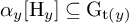 alpha Subscript y Baseline left bracket normal upper H Subscript y Baseline right bracket subset of or equal to normal upper G Subscript normal t left parenthesis y right parenthesis