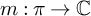 m colon pi right arrow double struck upper C