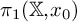 pi 1 left parenthesis double struck upper X comma x 0 right parenthesis