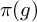 pi left parenthesis g right parenthesis