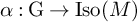 alpha colon normal upper G right arrow upper I s o left parenthesis upper M right parenthesis