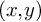 left parenthesis x comma y right parenthesis
