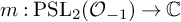 m colon upper P upper S upper L 2 left parenthesis script upper O Subscript negative 1 Baseline right parenthesis right arrow double struck upper C