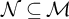 script upper N subset of or equal to script upper M