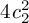 4 c 2 squared