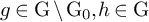 g element of normal upper G minus normal upper G 0 comma h element of normal upper G
