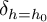 delta Subscript h equals h 0
