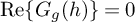 re left brace upper G Subscript g Baseline left parenthesis h right parenthesis right brace equals 0