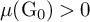 mu left parenthesis normal upper G 0 right parenthesis greater than 0