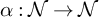 alpha colon script upper N right arrow script upper N