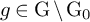 g element of normal upper G minus normal upper G 0