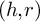 left parenthesis h comma r right parenthesis