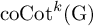 c o upper C o t Superscript k Baseline left parenthesis normal upper G right parenthesis