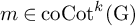 m element of c o upper C o t Superscript k Baseline left parenthesis normal upper G right parenthesis