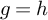 g equals h