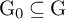 normal upper G 0 subset of or equal to normal upper G