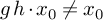 g h dot x 0 not equals x 0