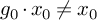g 0 dot x 0 not equals x 0