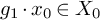 g 1 dot x 0 element of upper X 0