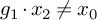 g 1 dot x 2 not equals x 0
