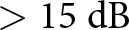 greater than 15 dB