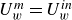 upper U Subscript w Superscript m Baseline equals upper U Subscript w Superscript italic in