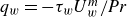 q Subscript w Baseline equals minus tau Subscript w Baseline upper U Subscript w Superscript m Baseline slash italic probability