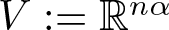 upper V colon equals Rn alpha