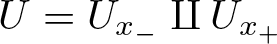 upper U equals Ux minus amalgamation or coproduct Ux plus