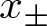 x plus or minus