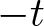 minus t