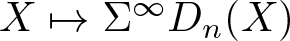 upper X right arrow from bar upper Sigma infinity Dn left parenthesis upper X right parenthesis