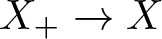 upper X plus right arrow upper X