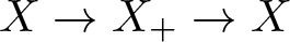 upper X right arrow upper X plus right arrow upper X