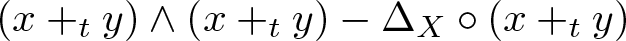 left parenthesis x plus ty right parenthesis and left parenthesis x plus ty right parenthesis minus upper Delta upper X ring left parenthesis x plus ty right parenthesis