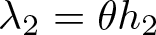 lamda 2 equals theta h 2