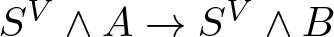 SV and upper A right arrow SV and upper B