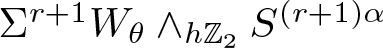 upper Sigma r plus 1 upper W theta and hZ 2 upper S left parenthesis r plus 1 right parenthesis alpha