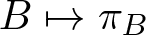 upper B right arrow from bar pi upper B
