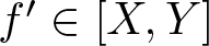f prime element of left bracket upper X comma upper Y right bracket