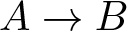 upper A right arrow upper B