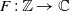 upper F colon double struck upper Z right arrow double struck upper C