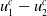 u 1 Superscript c Baseline minus u 2 Superscript c