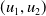 left parenthesis u 1 comma u 2 right parenthesis