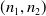 left parenthesis n 1 comma n 2 right parenthesis