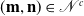 left parenthesis bold m comma bold n right parenthesis element of script upper N Superscript c