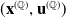 left parenthesis bold x Superscript left parenthesis double struck upper Q right parenthesis Baseline comma bold u Superscript left parenthesis double struck upper Q right parenthesis Baseline right parenthesis